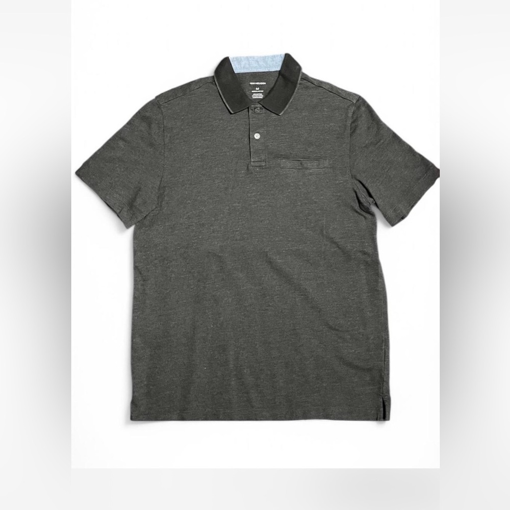 Van Heusen polo, dark gray, size M